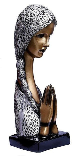 ECLAT FURNISH Namaste Welcome Lady Statue Idol Instrumental for Gifting Birthday Anniversary Showpiece