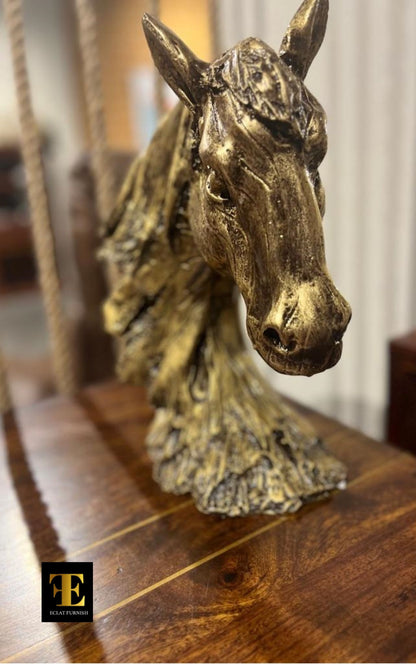 ECLAT FURNISH Horse Head Bust Statue SHOWPIECE