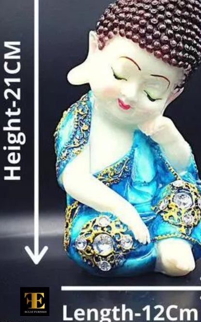Eclat Furnish Little Buddha Monk Showing Different Position Idol for Home Decoration and Gifts 4 IN 1