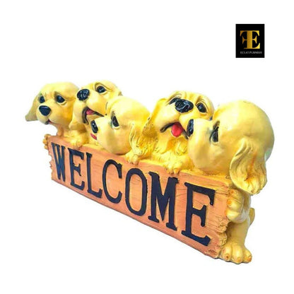 ECLAT FURNISH Welcome Dog Showpiece - for Table & Shelf Decor