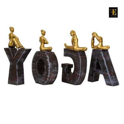 ECLAT FURNISH Woman Yoga Lady Posture Showpiece Statue Decorative Item for Home Décor Living Room Bedroom Wall Shelf Table Top Decoration Items